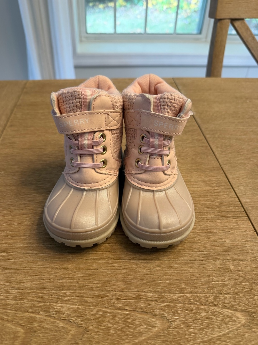 Sperry Storm Hopper Snow Boots—Toddler Girl Size 6T—Pink Metallic